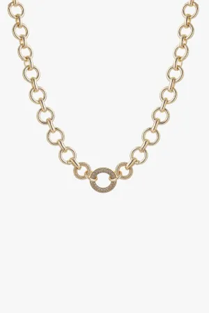 Tutti & Co Grand Necklace Gold-NE676G