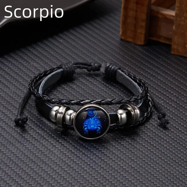 Unisex  Zodiac Luminous Bracelets